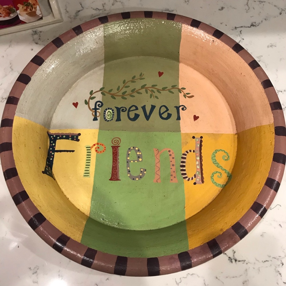“Forever Friends” Pottery Plate